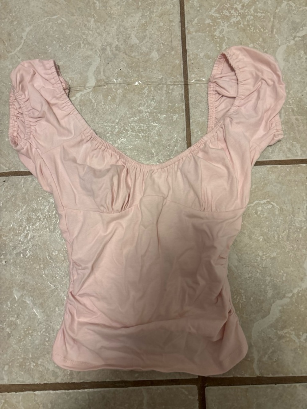 wild fable Blush Pink Puff Sleeve Bodysuit Top